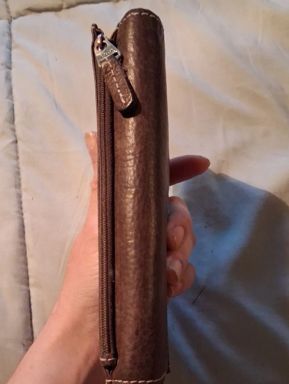 Fossil Dark Brown Leather Trifold Wallet